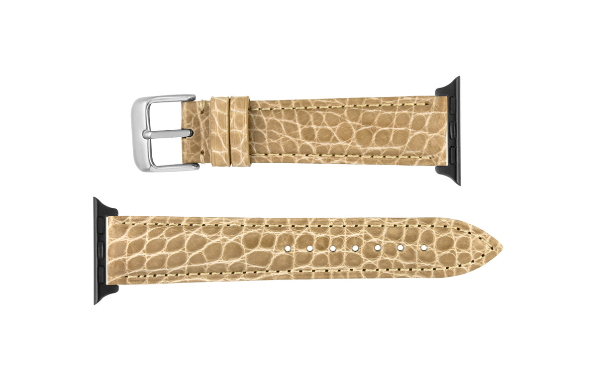 Apple Watch Strap - Women&#39;s Beige Genuine Alligator