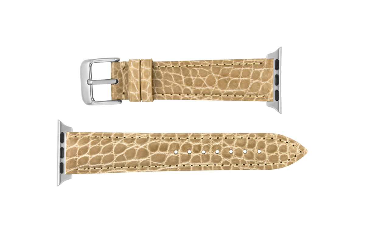 Apple Watch Strap - Women&#39;s Beige Genuine Alligator