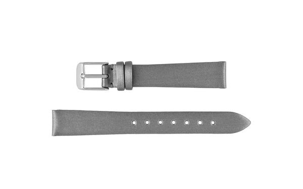 Hadley-Roma Women's Silver Satin Leather Watch Strap
