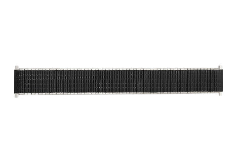 Speidel Men's Romunda Thinline Black & Stainless Steel Twist-O-Flex Metal Expansion Watch Band