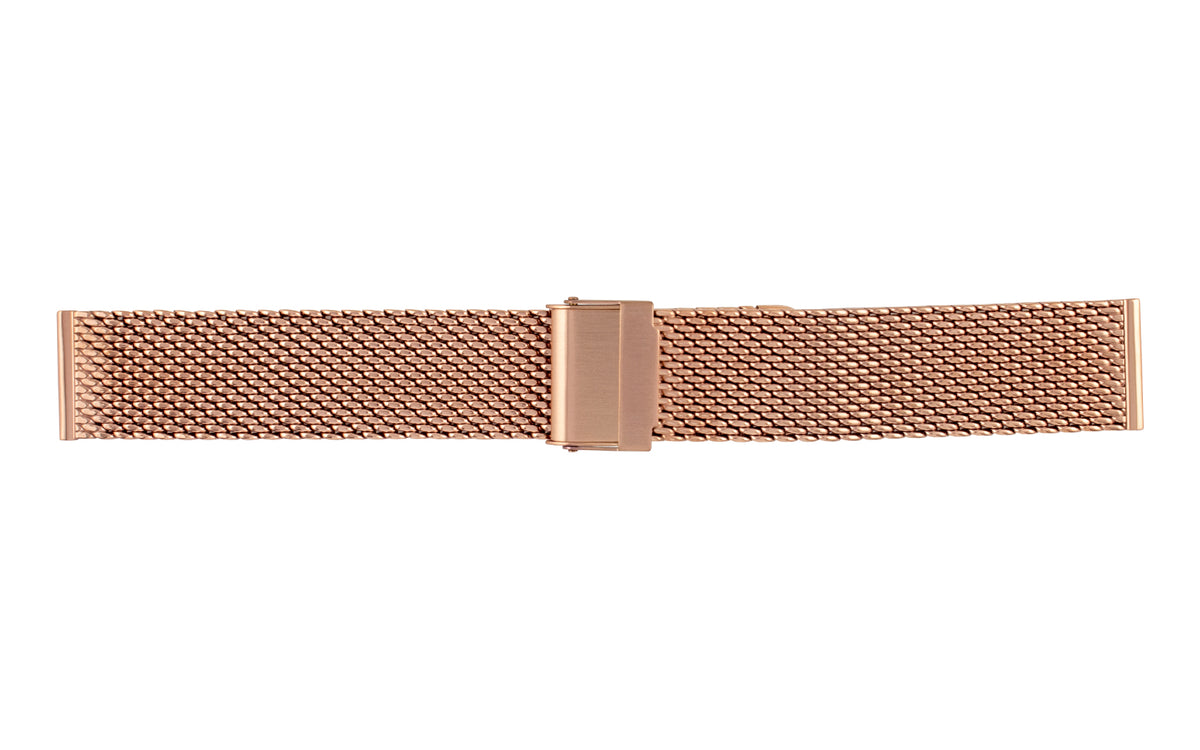 Hadley-Roma Rosetone Metal Mesh Bracelet Watch Band