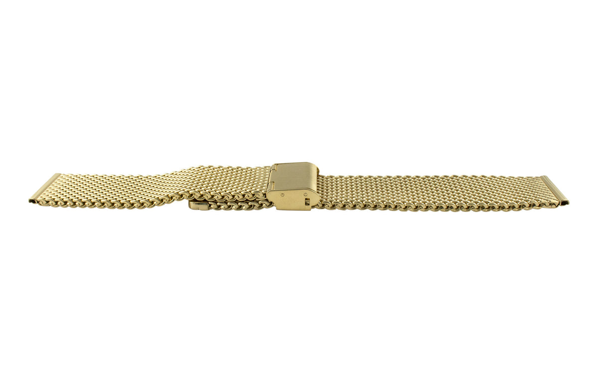 Hadley-Roma Goldtone Metal Mesh Bracelet Watch Band