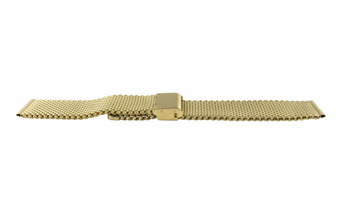 Hadley-Roma Goldtone Metal Mesh Bracelet Watch Band