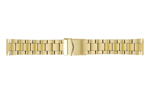 Hadley-Roma Men's Goldtone Solid Link Rolex Oyster® Style Straight End Metal Watch Band