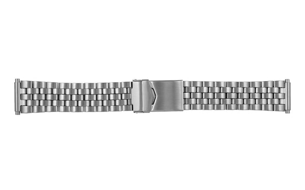Hadley-Roma Men's Satin Stainless Steel Metal Link Bracelet Watch Band