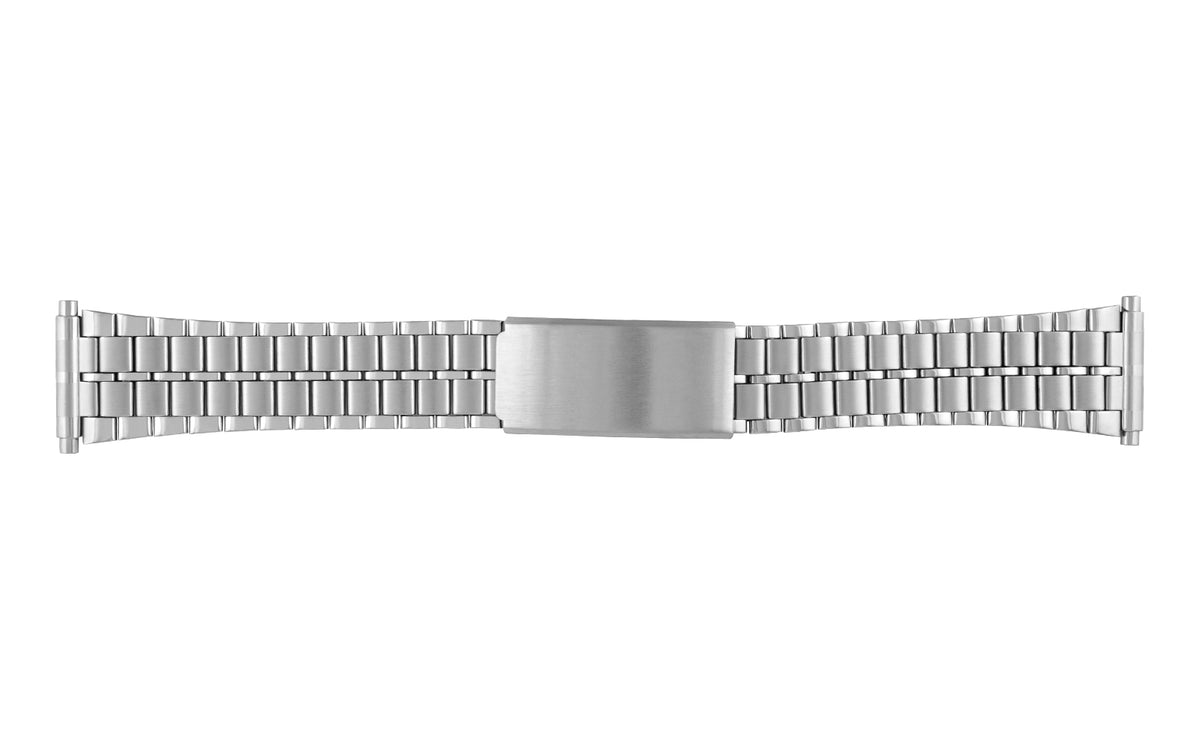 Hadley-Roma Men&#39;s Stainless Steel Dual Finish Metal Bracelet Watch Band