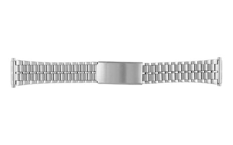 Hadley-Roma Men's Stainless Steel Dual Finish Metal Bracelet Watch Band