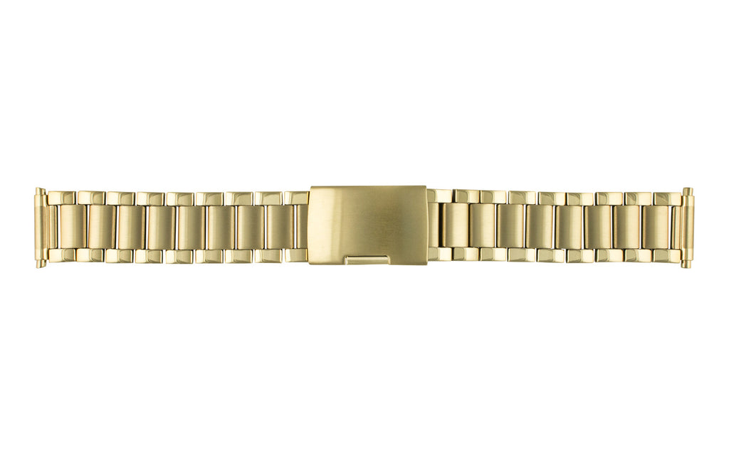 Hadley-Roma Men's Goldtone Stainless Steel Metal Link Bracelet Watch Band