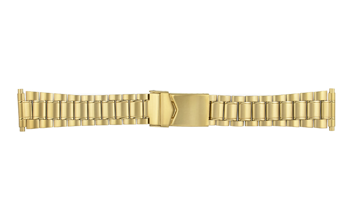 Hadley-Roma Men&#39;s Goldtone Metal Link Bracelet Watch Band