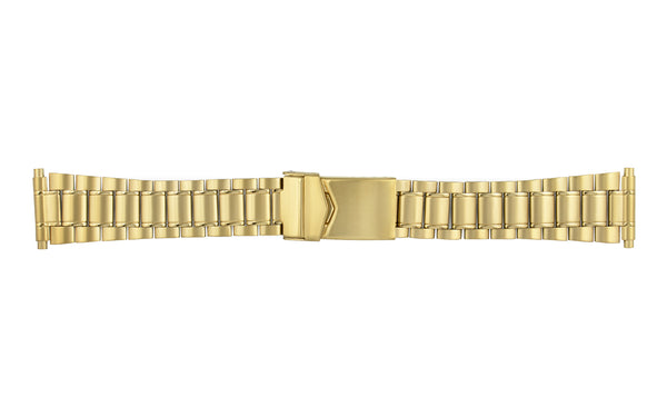 Hadley-Roma Men's Goldtone Metal Link Bracelet Watch Band