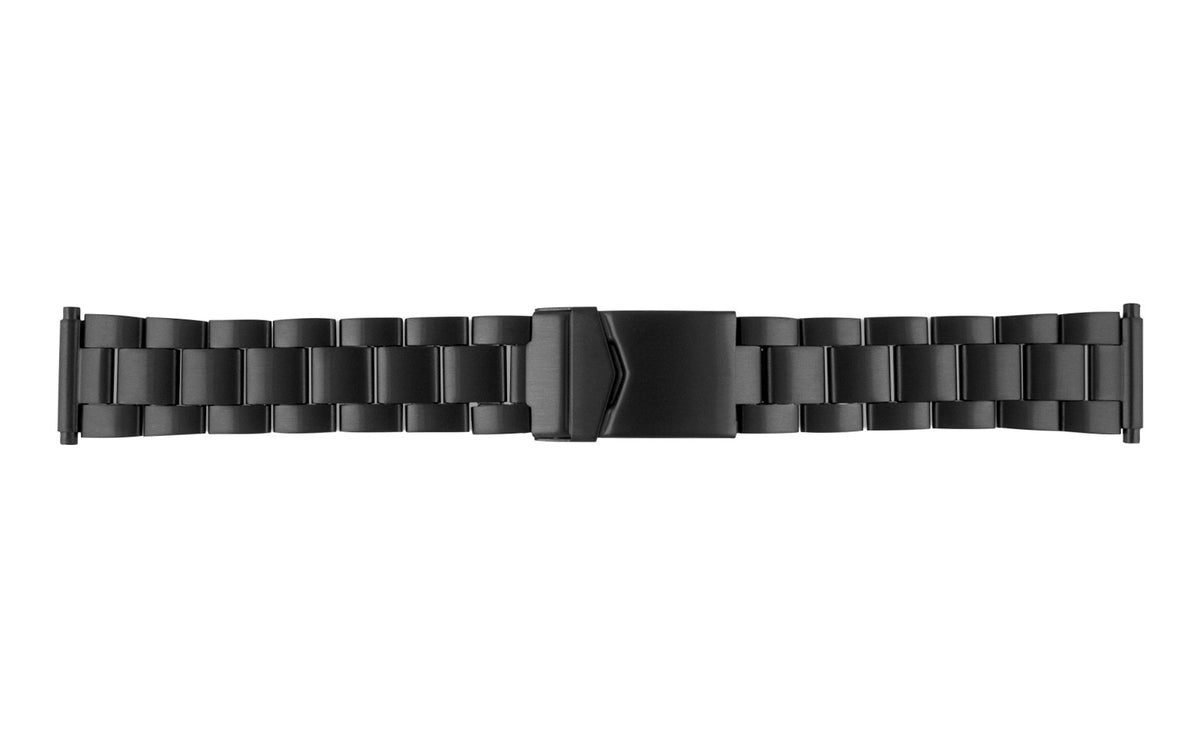 22mm black metal watch band sale