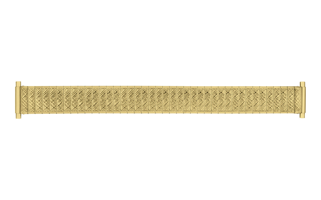 Hadley-Roma Men's Goldtone Straight End Metal Expansion Watch Band