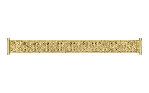Hadley-Roma Men's Goldtone Straight End Metal Expansion Watch Band