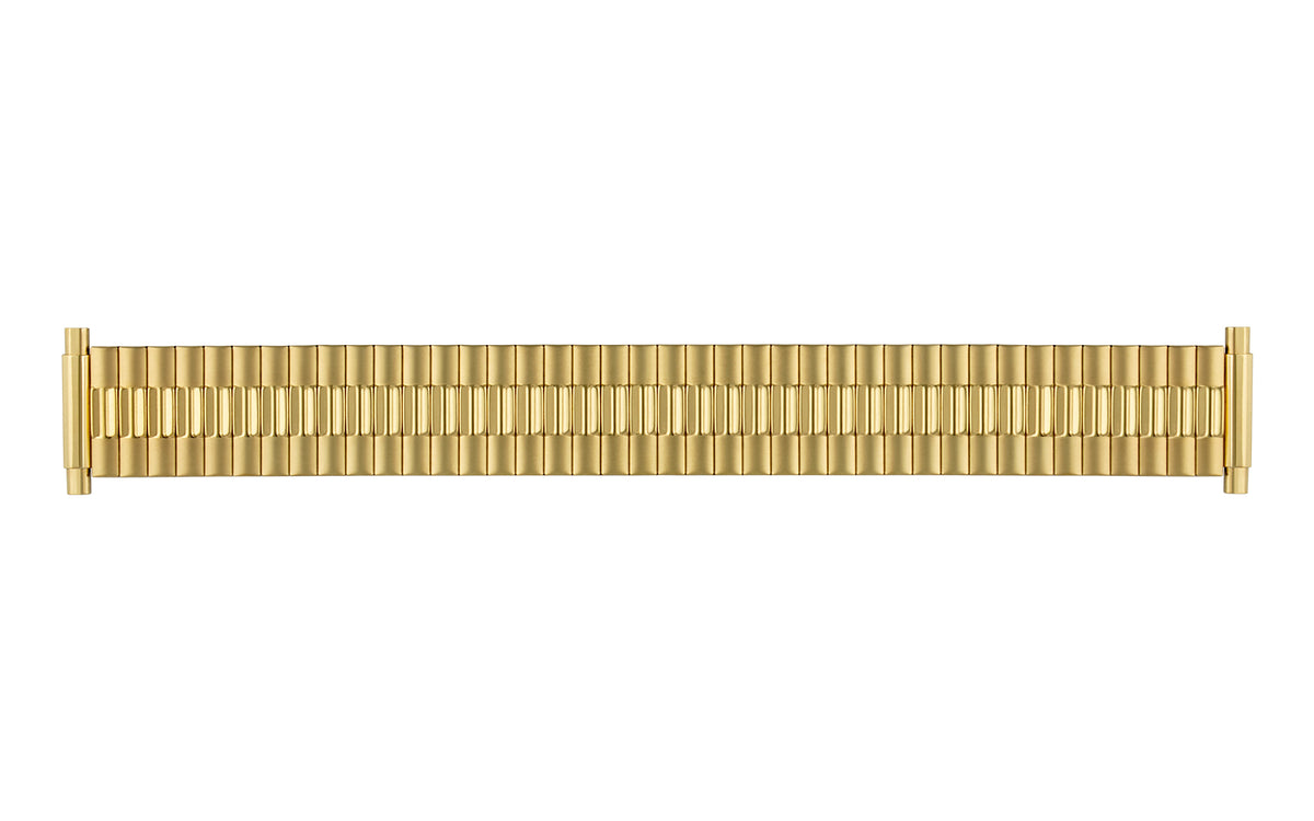 Hadley-Roma Men&#39;s Goldtone Classic Link Straight End Metal Expansion Watch Band