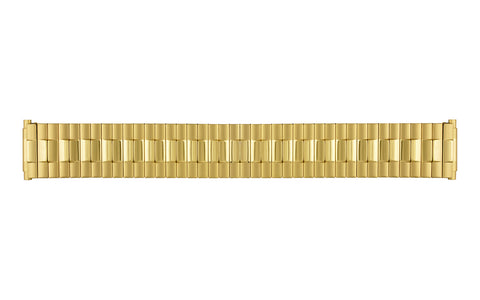 Hadley-Roma Men's Goldtone Wide Link Metal Expansion Watch Band
