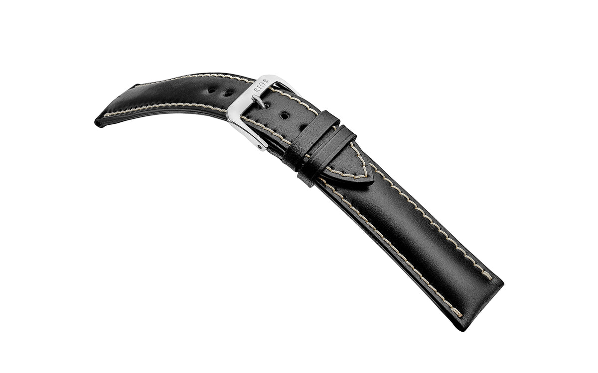 RIOS1931 New York - Men&#39;s Black Shell Cordovan Leather Watch Strap