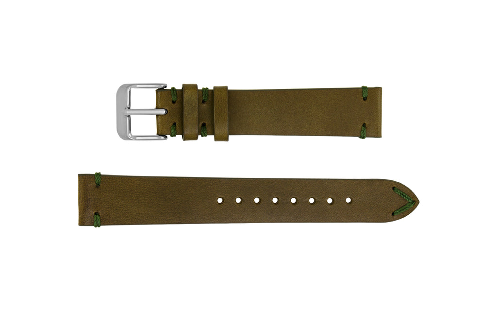 Fleurus France - Men's Olive Vintage Leather Watch Strap
