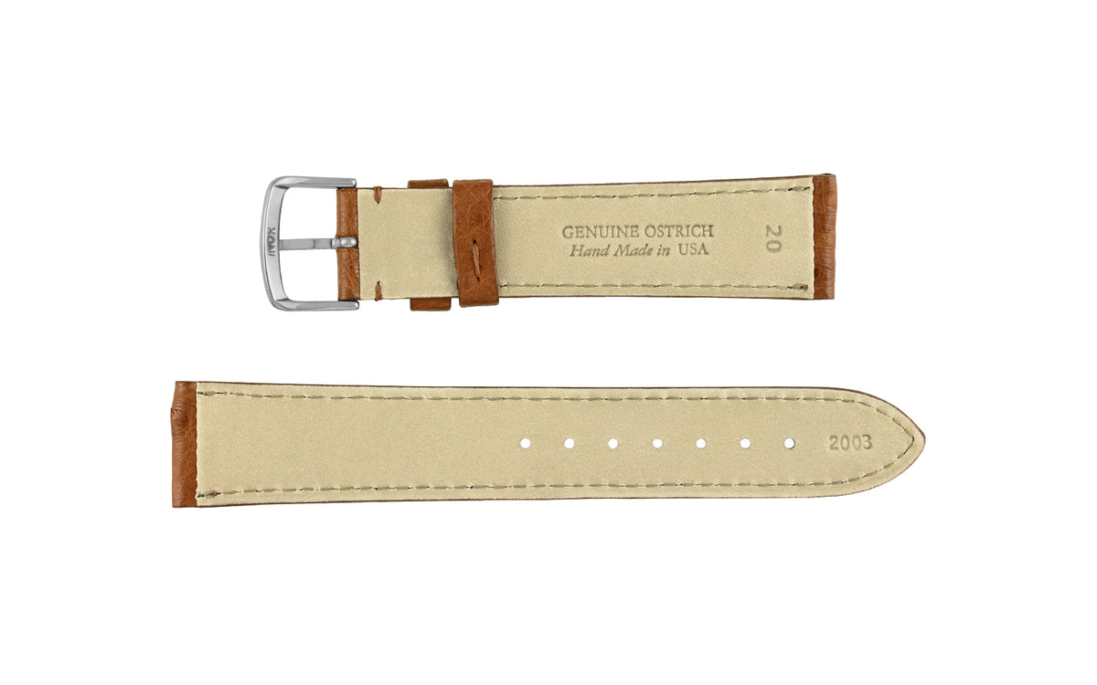 AWB Men&#39;s Havana Genuine Ostrich Watch Strap