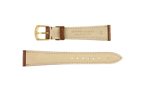 Hadley-Roma Men's Matte Chestnut Rolex® Style Genuine Alligator Watch Strap