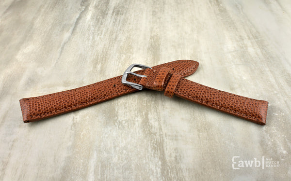 20mm Chestnut Italian Vintage Leather Military Watch Strap