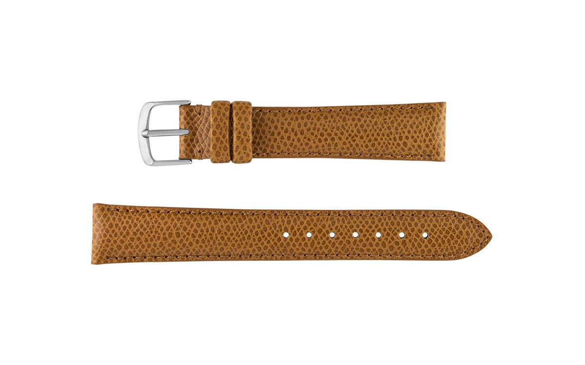Hadley-Roma Men&#39;s Tan Hermes™ Grain Leather Watch band MS2045