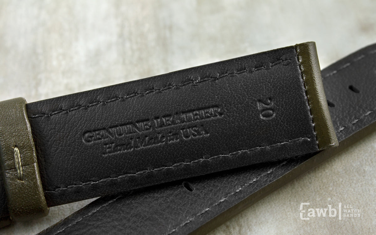 Apple Watch Strap - Olive Polished Artisan Genuine Leather