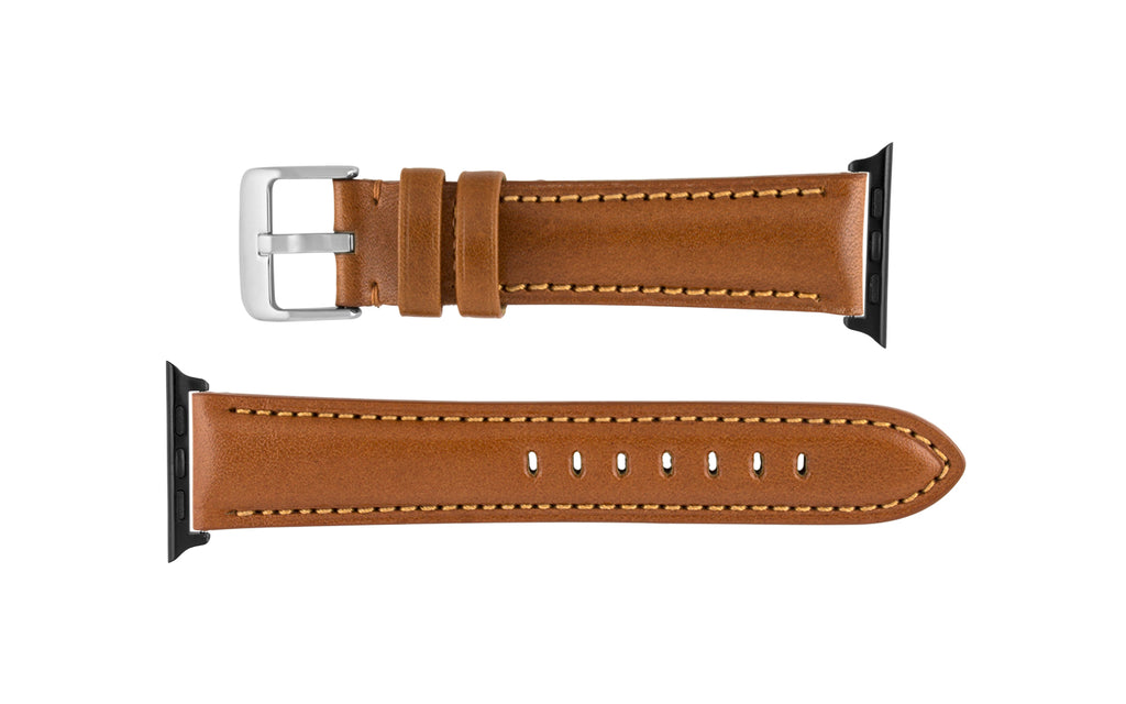 Apple Watch 42mm & 44mm Strap - Tan Polished Leather