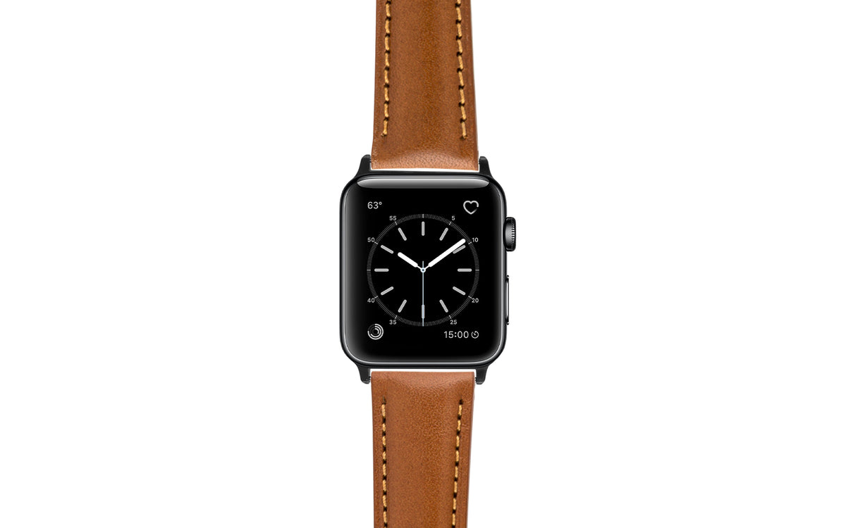 Apple Watch Strap - Tan Polished Artisan Genuine Leather