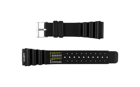 AWB Men's Black PVC Rubber Citizen ProMaster® Style Watch Band