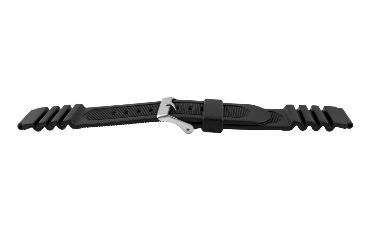 AWB Men&#39;s Black PVC Rubber Sport Watch Band