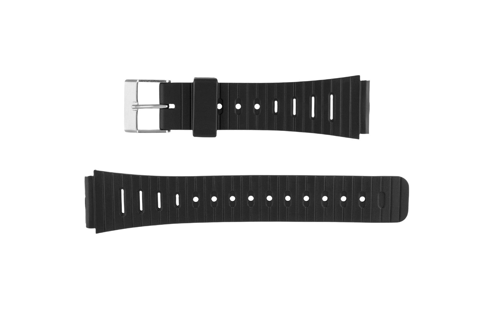 Hadley Roma Black 18mm PVC Rubber Casio® Style Diver Watch Band
