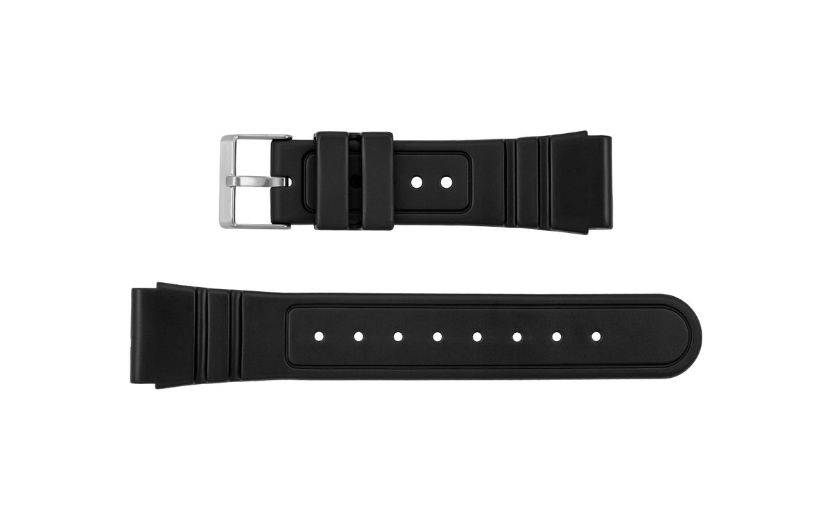AWB Men&#39;s Black PVC Rubber Seiko® Style Diver Watch Strap