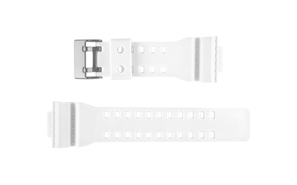 Hadley-Roma Men's White PU Rubber G Shock® Diver Watch band MS3220