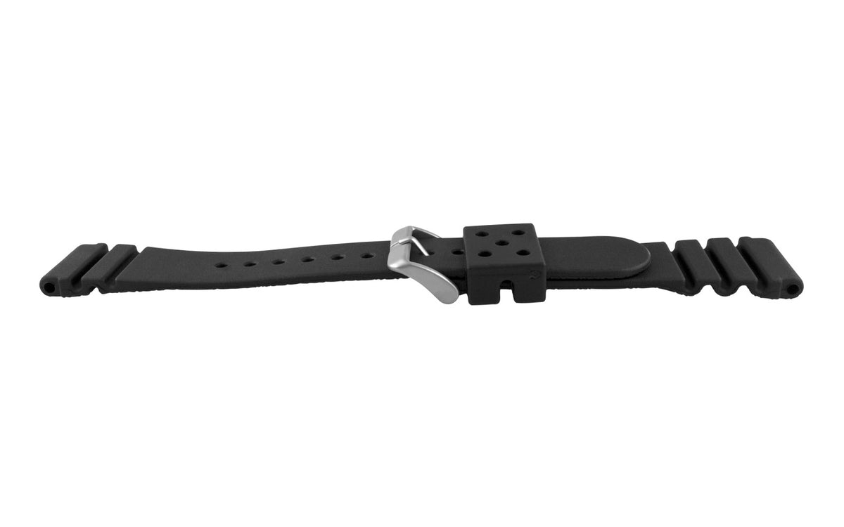 AWB Men&#39;s Black Polyurethane Rubber Prodiver® Watch Band