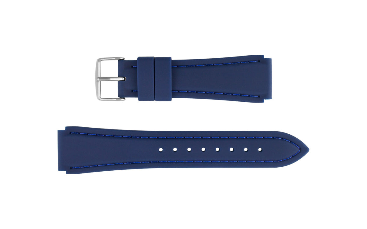 Hadley-Roma Men&#39;s Blue Genuine Silicone Watch band MS3346