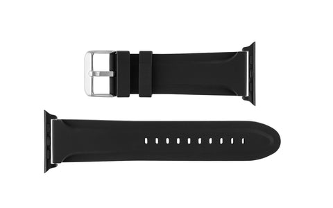 Apple Watch 42/44/45mm Strap - Black Silicone