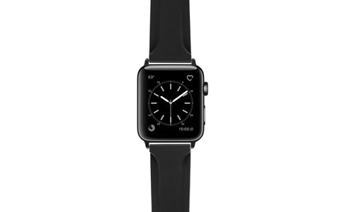 Apple Watch 42/44/45mm Strap - Black Silicone