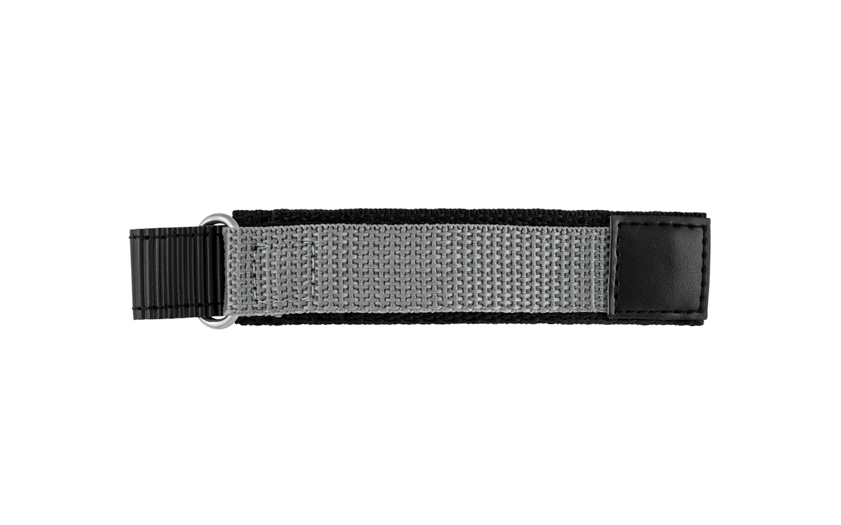 Black Hook and Loop Nylon Strap With Plastic Buckle, 20mm Wide