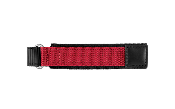 AWB Men's Red One-Piece Nylon Velcro Wrap Watch Strap
