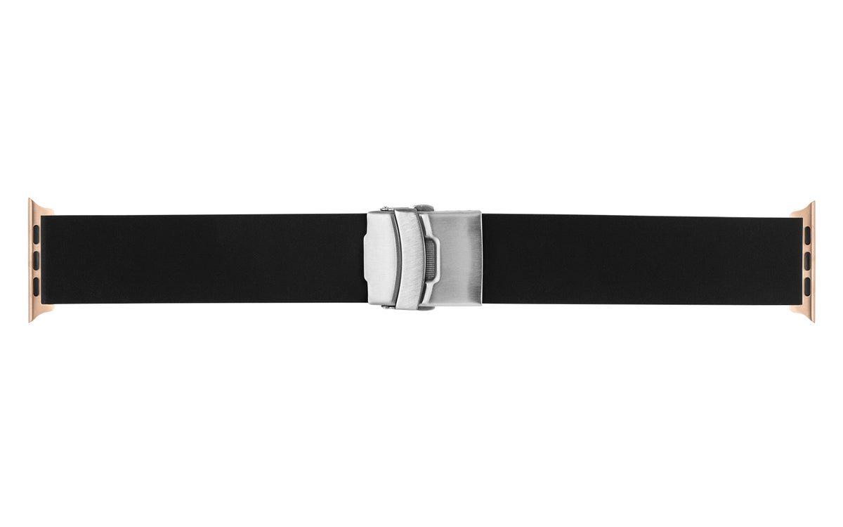 Apple Watch Strap - Black Smooth Silicone