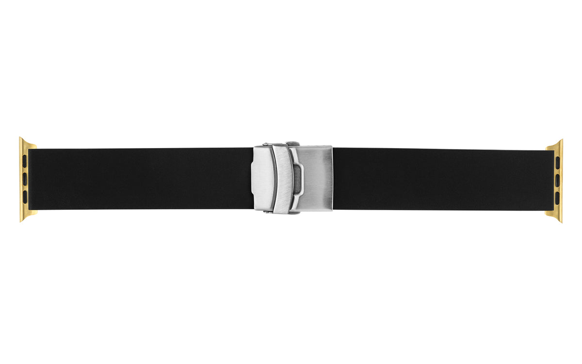 Apple Watch Strap - Black Smooth Silicone