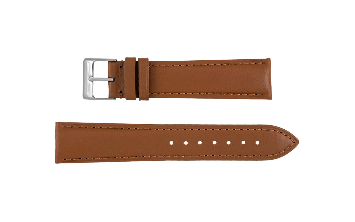 AWB Men&#39;s Chestnut Smooth Italian Leather Watch Strap