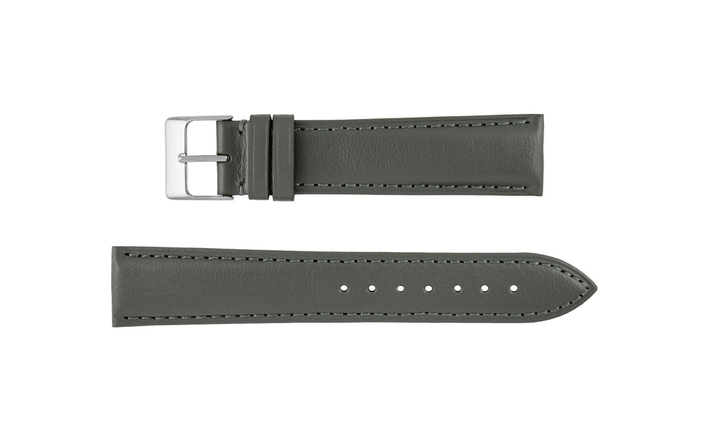 AWB Men's Gray Smooth Italian Leather Watch Strap