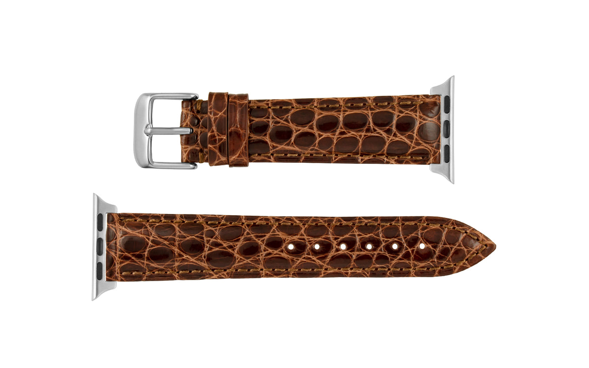 Apple Watch Strap - Women&#39;s Chestnut Genuine Alligator