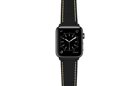 Apple Watch 42/44/45mm Strap - Black & White Ballistic Lorica