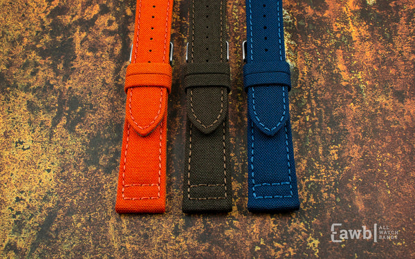 Hadley Orange Cordura® Fabric Vegan Watch Strap
