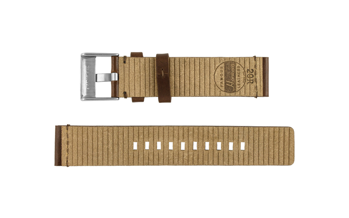 AWB Men&#39;s Brown Horween Leather Watch Strap