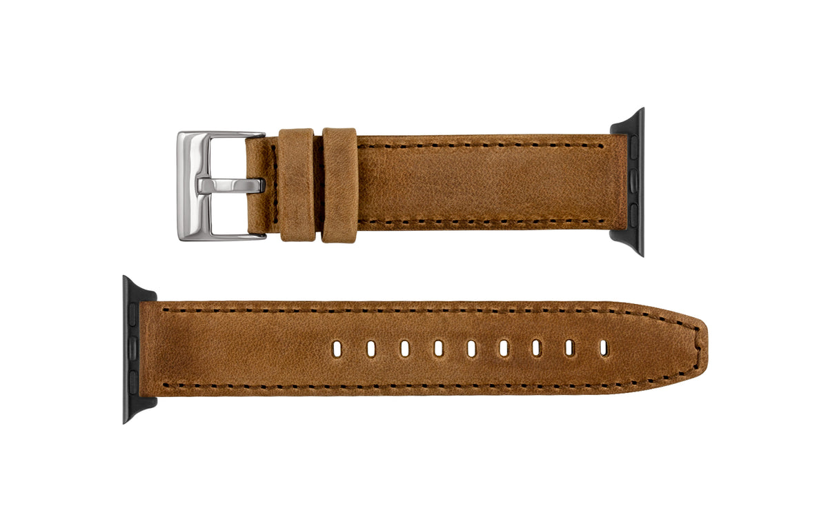 Apple Watch Strap - Tan Crazy Horse Saddle Leather