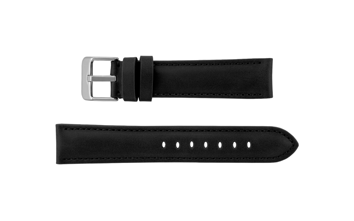 Hadley Men&#39;s Black Microfiber Vegan Watch Strap