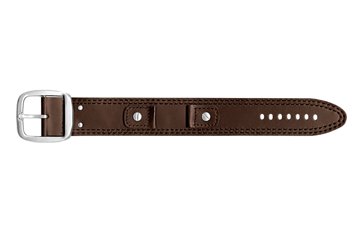 Hadley-Roma Men&#39;s Brown Vintage Cuff Genuine Leather Watch Strap
